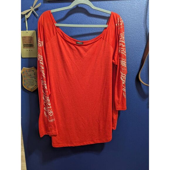 Sz 3 Torrid Off the Shoulder Top - Picture 1 of 6